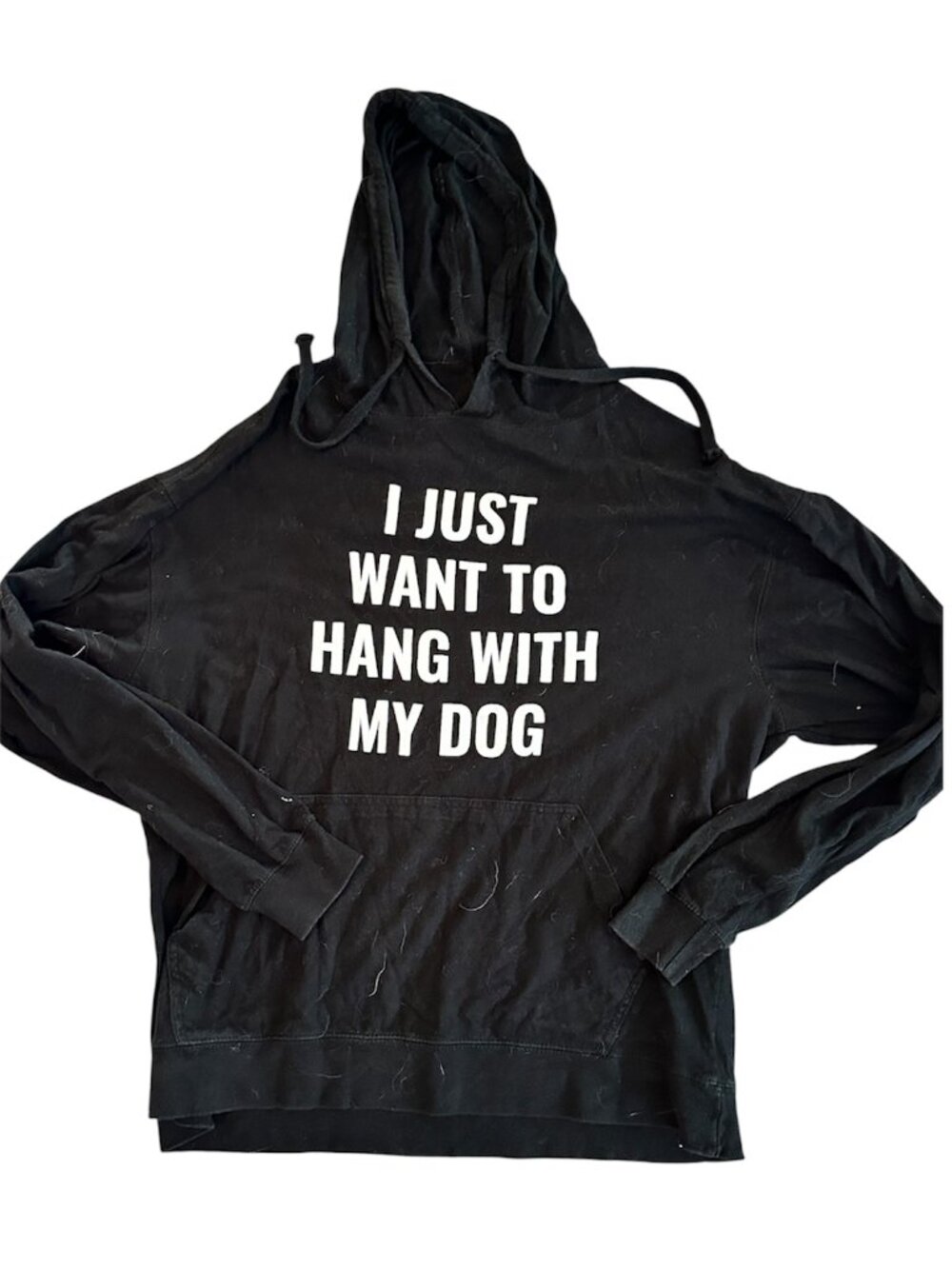 I Just Want to Hang With My Dog Black Pullover - Women’s L